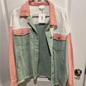 Colorblock Denim Jacket ENTRO